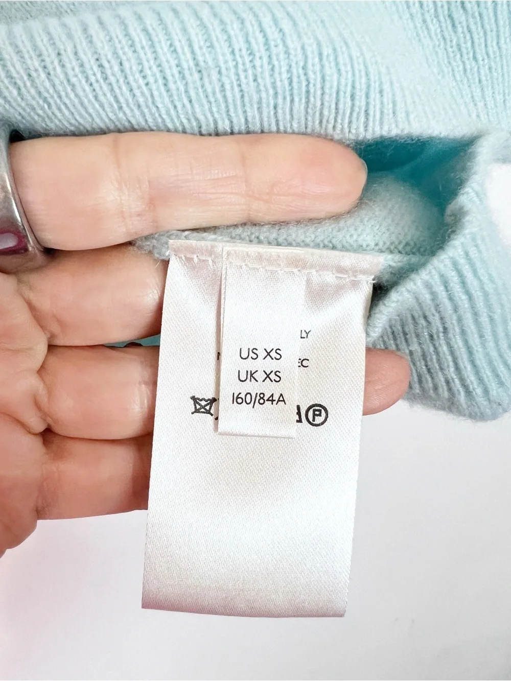 PILCRO ANTHROPOLOGIE AQUA BLUE CASHMERE PULLOVER SWEATER SZ XS